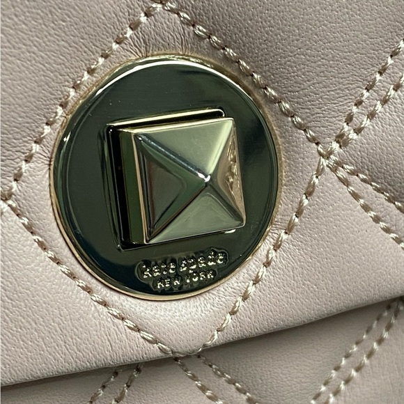 Kate Spade NWT Natalia Quilted Smooth Leather Turnlock Crossbody Rose Sm… - Picture 14 of 16